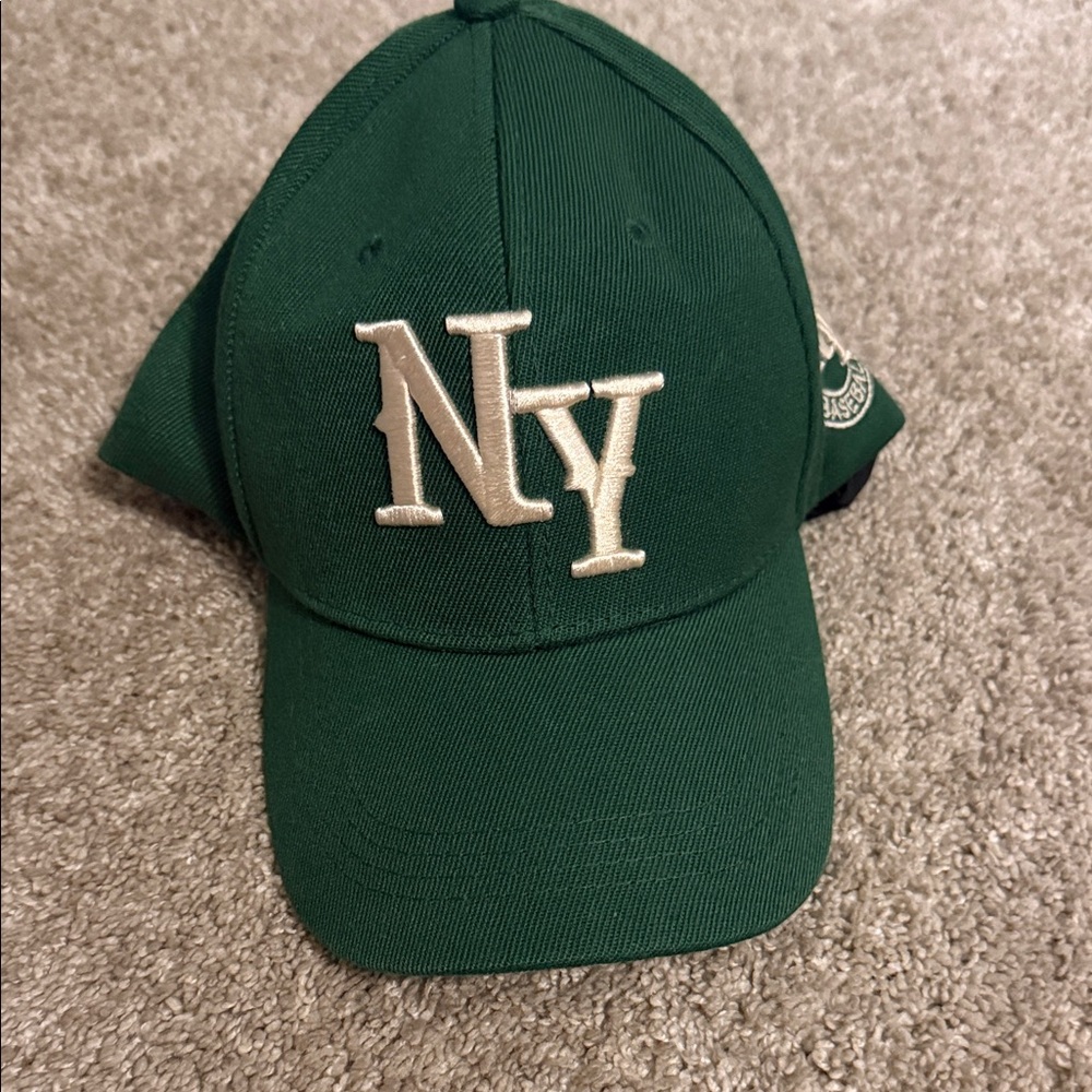 Green NY Baseball Cap with White Logo